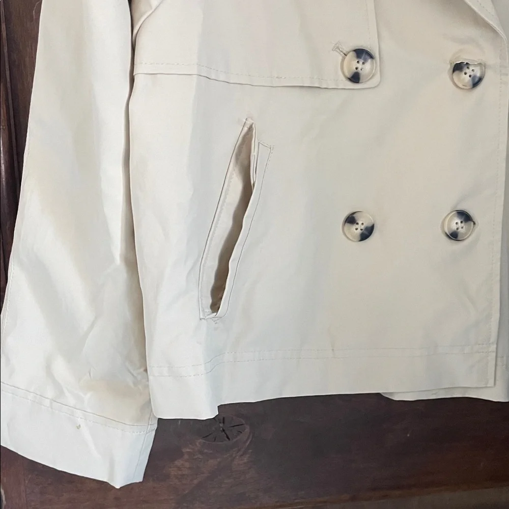 Zara Women's Tan Double-Breasted Trench Coat - Picture 2 of 10